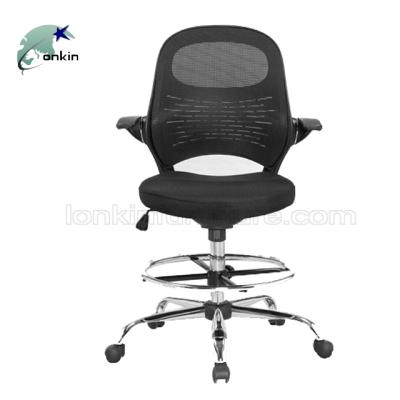 China Drafting chair; New Design Tall Swivel Lift Mid-Back Mesh Chair Swivel Chair China Office Furniture Chair Stool Mesh Drafting Chair for sale