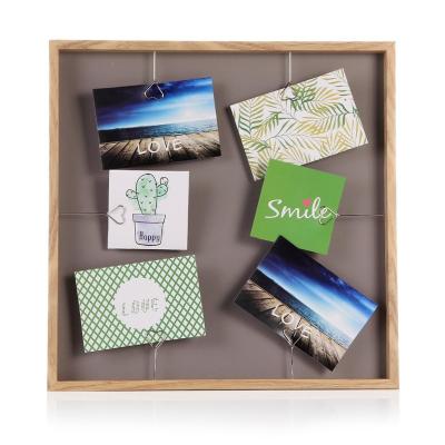 China Custom dunelm design basics family peg box frame clothesline style photo display collage artworks home decorative trendy for sale