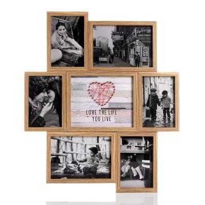 China 2018 Fashionable New Product Wooden Collage 12 Picture Photo Frame Home Decoration By Instant Veneer Studio Decor Galaxy for sale