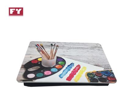 China Other Cute Portable Customized Painting Around Edge Kids Roll Up Desk With Cushion For Office Use for sale