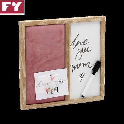 China Reusable High Quality Customized Wood Frame Size And Logo Whiteboard For Home Use for sale