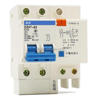 China Good qualityPremium circuit breaker flame retardant material current operated rcd XLK residual manufactur RCBO DZ47LE-63 for sale