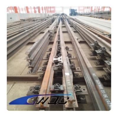 China Rail Construction Factory Supplied 136RE #7 Manganese Solid Steel Frog Rail Assembly for sale