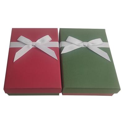 China Handmade High Quality Customized Printing Packaging Paper Gift Boxes With Ribbon Bow Knot for sale