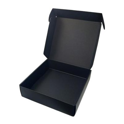 China Recyclable Black Kraft Corrugated Paper Boxes Packaging Mailer Postal Shipping Box for sale