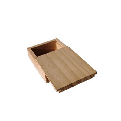 China Handmade New Zealand Pine Wood Small Tiny Wood Box Slide Large Top Home Storage Hideout for sale