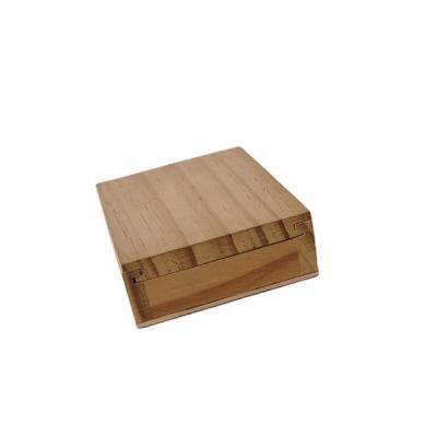 China Handmade Small Size Wooden Snap Memory Storage Box Memory Picture USB Drive Stash Pine Sliding Lid for sale