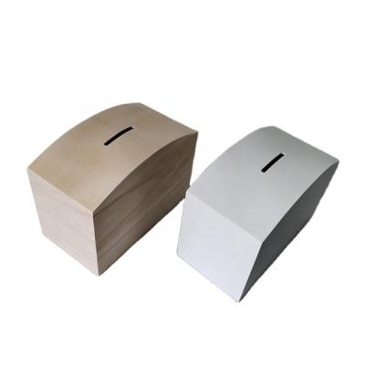 China Wholesale Custom Handmade Exquisite Wooden Coin Bank Box Money Saving Large Wooden Gift Storage Box For Kids for sale