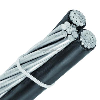 China Overhead 3 Core Aluminum Conductor Cable 0.6/1kV Aerial Shrimp Service Drop Wire Triple Drop Wire ABC Cable for sale