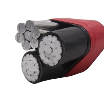 China Overhead AAC/XLPE Twisted Cable Insulated 2*16mm2 ABC Aluminum Cable for sale