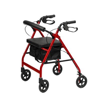 China Ralon Rollator Walker High Quality Aluminum Convenient Walker Rollator Lightweight Elder Walker With Shopping Bag for sale