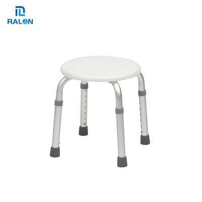 China Aluminum Bathroom Ralon Height Adjustable Bath Seat Shower Stool Elderly Bath Chair Bathroom Medical Shower Chair for sale