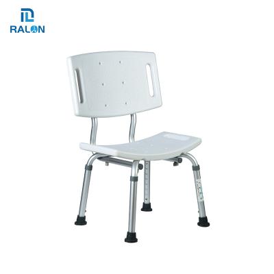 China With Hot Selling Ralon Bathroom Shower Chair Safety Older Back Shower Stool Best Aluminum Shower Chair With Back for sale