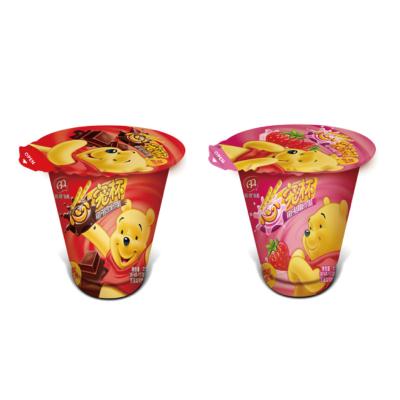 China Natural Chocolate Hot Sale Creamy Sweet And Crunchy Mug With Strawberry Flavored Candy Cookie Stick for sale