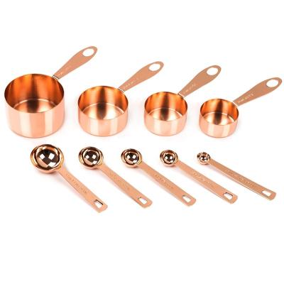 China Viable stainless steel-copper plated set of jiggers and measuring cups for sale