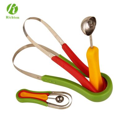 China New Arrival Multi Sustainable Kitchen Gadgets 3 In 1 Fruit Scoops Set for sale