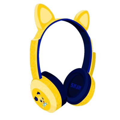 China Hot Selling Sky High Fidelity Sound Sincerity Cat Lights Blue Tooth Earphone Kids Stereo Radio Headsets Christmas Gift With MIC Led Flashing for sale