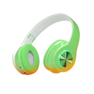 China High Quality Pure Headband Color Earbuds With LED Lights To Reduce Noise Stereo Sound Headphones for sale