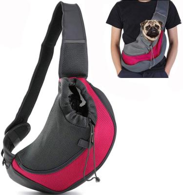 China Breathable Tote Bag Cat Shoulder Sling Purse Sling Carrier Outdoor Pet Travel Bag Carrying Small Dog Cat Puppy With Adjustable Padded Strap for sale