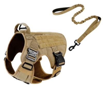 China Protective Dog Harness Molle Tactical Vest for Military Service and Training Dogs for sale