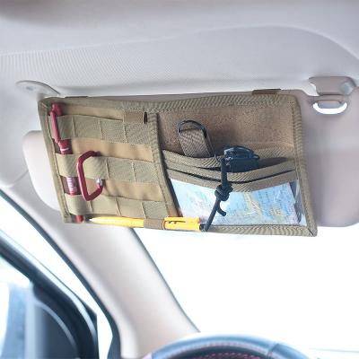 China Durable Hot Selling Molle Car Sun Visor Pouch Holder Tactical Sunshade Panel for sale