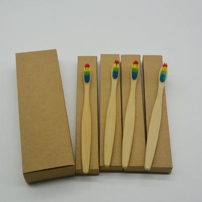 China Cheap disposable wholesale travel charcoal hotel bamboo toothbrush with private logo 4 packs for sale