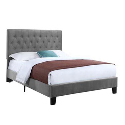 China Wholesale Modern CX610A Button Tufted Beds Style KD Upholstered Fabric Bed Bedroom Furniture for sale