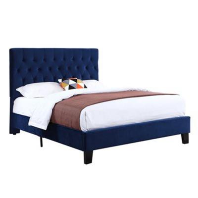 China Wholesale CX610C Beds Modern Style KD Button Tufted Upholstered Soft Bed Bedroom Furniture for sale