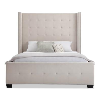 China Button Tufting CX612 Bedroom Furniture American Style Button Tufting Upholstered Fabric Soft Bed Wholesale Bedroom Sets for sale