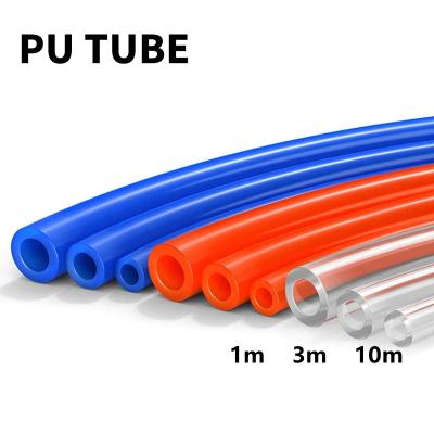 China Construction Material Compressed Air Source Tubing Hose Pneumatic Hose For PU Air Gas Tube ID 2.5mm 4mm 5mm 6.5mm 8mm Red Blue 12mm Transparent PU compressor for sale