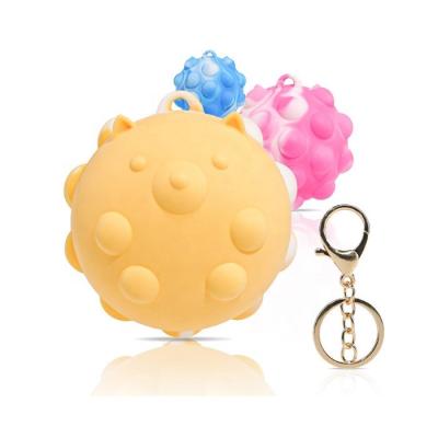 China Soft Toy Squishy Strain Popit Balls Toy Colorful Sensory Balls Hand Exercise fidgety person key chain with logo for sale