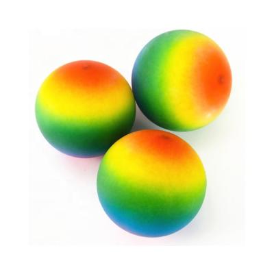 China Rainbow Squeeze Exercise Toy Hand Strain Ball Tik Tok Hot Selling Moving Person Toys Effort Ball Rainbow Squeeze Soft Anti Gel Soft Color for sale