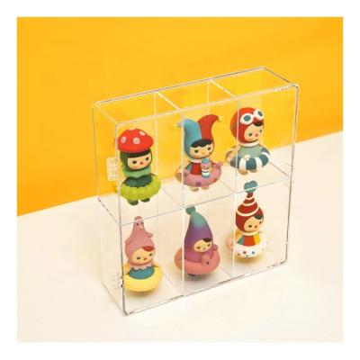 China Modern Customized Clear Acrylic Toys Figures Display Storage Box Anime Characters Storage Display Desk 2 Layers Box for sale