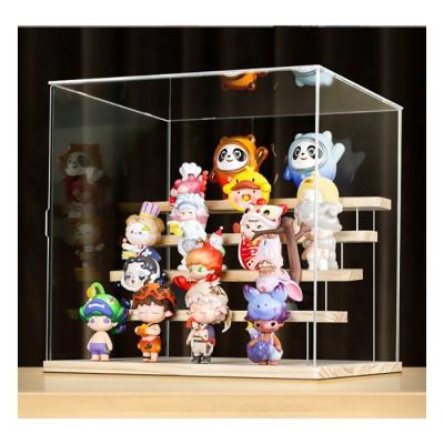 China Modern Customized Transparent Acrylic Anime Toy Figure Display Case Character Models Toys Waterproof And Dustproof Storage Box for sale