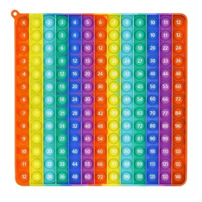 China Multiplication Table Big Size Push Noise Buster Toy Learn Multiplication Table Math Skills Teenager And Kids Bubbles Digital Study Toys for sale