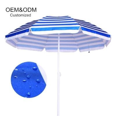 China 170g Polyester Promotional Advertising Sun Parasol Traditional Custom Printing Outdoor Beach Umbrella for sale