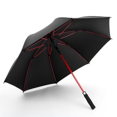 China Dmbrella Colorful Windproof High Quality Casual Fiberglass Frame Golf Umbrella With Custom Logo for sale