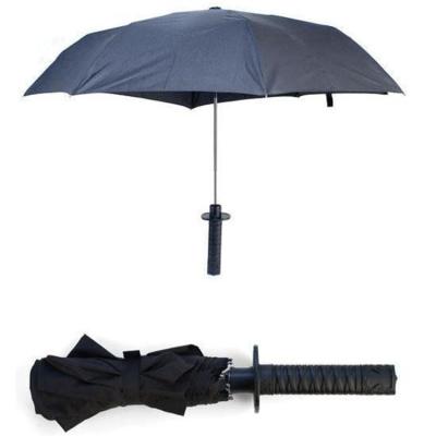 China Sunny Creative Automatic Open Japanese Warrior Sun Sword Knife Samurai Umbrella Protecting From Rain Modern Strong Wind for sale