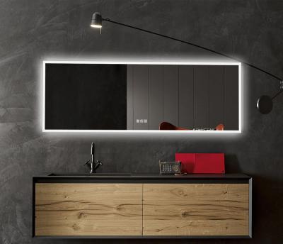 China Living Room Wall Mounted Luminous Led Mirror Rectangle Light Smart Anti-fog Dressing Full Body Mirror Wholesale Led for sale