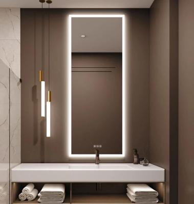 China Large Illuminated Full LED Mirror Body Glass Wall Vanity Lighted Mirror With Lights Bathroom Accessories for sale