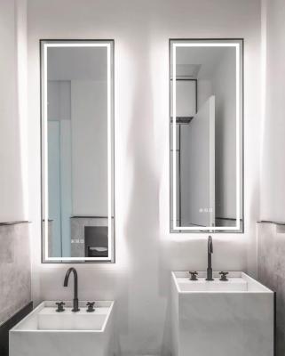 China Illuminated Full Length Rectangular Mirror Floor Mirror With Lights For Dressing for sale