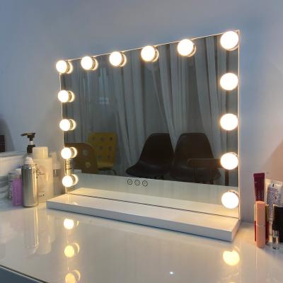 China Minimalist 50*40CM Color Temperature 3000K-6000K Free Led Light Table Top Mirror For Bedroom for sale