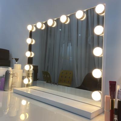 China 2021 New Contemporary Free Spinning Usb Dimmable Rechargeable Vanity Cosmetic Table Make Up Mirror With Led Light for sale