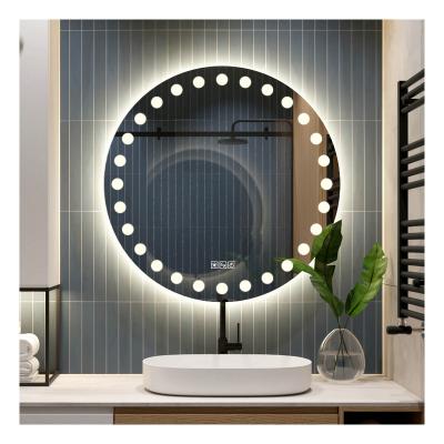 China Bright Touch Screen Smart Bathroom Led Light Mirror High Quality Normal Round Smart Led Bathroom Mirror for sale