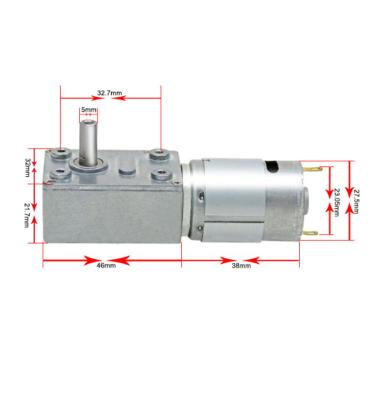 China Hot Sale High Torque Reduction 3246WG385 Worm Gear Reducer Motor DC Totally Enclosed Speed ​​Reducer en venta