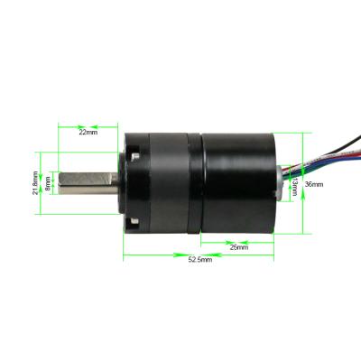 China Totally Enclosed 2021 12v 24v High Speed ​​Generator Brushless DC Geared Motor 3660 3650 With Gearbox zu verkaufen