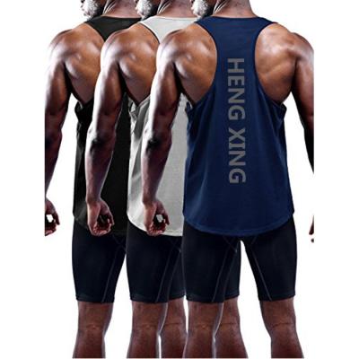 China 3 Pack Custom Cotton Bodybuilding Workout Anti-Pilling New-Fashion Men Y-Back Muscle Gym Tank Tops Men's Fitness for sale