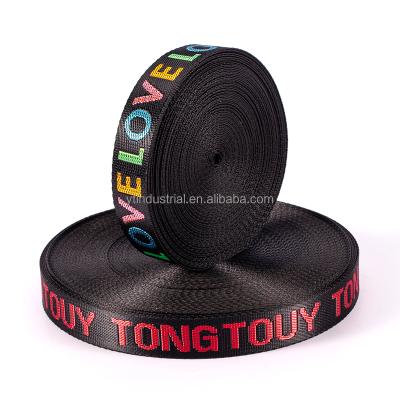 China Factory direct sale 38mm viable Chinese imitation fashion printing nylon webbing can be used for bags clothing shoes for sale