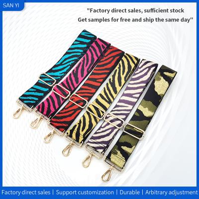 China Replaceable Cloth Custom3.2cm 3.8cm 5.0cm Leopard Print Bag Adjustable Shoulder Bag Belt Strap for sale