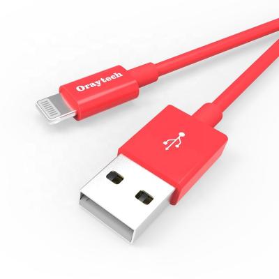 China Mobile Phone PVC Strip USB A to C89 MFI Approved Charging and Data Cable for Lightning iPhone for sale